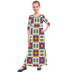 Kids  Quarter Sleeve Maxi Dress 