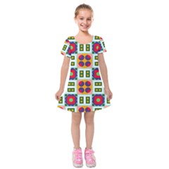 Shapes in shapes 2                                                                     Kids  Short Sleeve Velvet Dress from ArtsNow.com