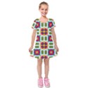 Kids  Short Sleeve Velvet Dress 