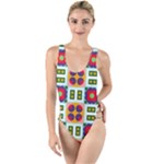 Shapes in shapes 2                                                               High Leg Strappy Swimsuit