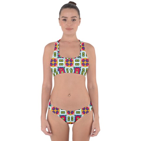 Shapes in shapes 2                                                                Cross Back Hipster Bikini Set from ArtsNow.com