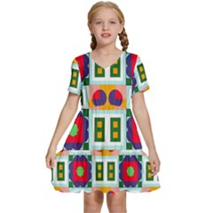 Kids  Short Sleeve Tiered Mini Dress 