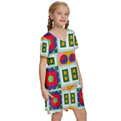 Kids  Short Sleeve Tiered Mini Dress 