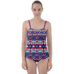 Twist Front Tankini Set 