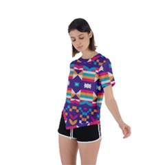 Asymmetrical Short Sleeve Sports T-Shirt 