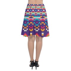 Chiffon Wrap Front Skirt 