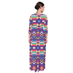 Quarter Sleeve Maxi Dress 