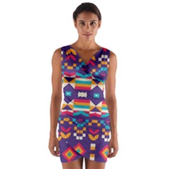 Wrap Front Bodycon Dress 