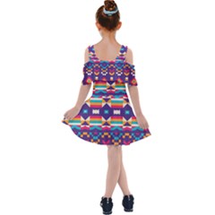 Kids  Shoulder Cutout Chiffon Dress 