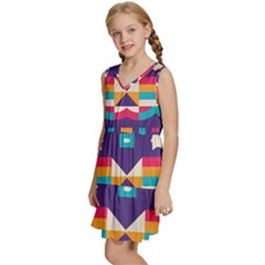 Kids  Sleeveless Tiered Mini Dress 