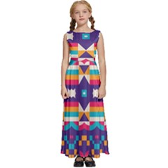 Kids  Satin Sleeveless Maxi Dress 