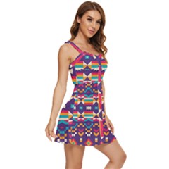 Ruffle Edge Bra Cup Chiffon Mini Dress 