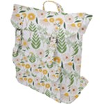 Flowers on a white background pattern                                                                    Buckle Up Backpack