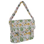 Flowers on a white background pattern                                                                 Buckle Messenger Bag