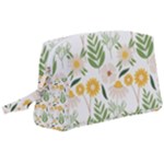 Flowers on a white background pattern                                                                 Wristlet Pouch Bag (Large)