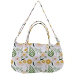 Flowers on a white background pattern                                                                 Removal Strap Handbag