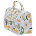 Flowers on a white background pattern                                                                 Satchel Handbag