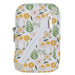 Flowers on a white background pattern                                                                 Belt Pouch Bag (Large) from ArtsNow.com