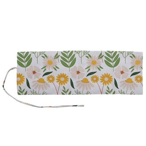 Flowers on a white background pattern                                                                 Roll Up Canvas Pencil Holder (M) from ArtsNow.com