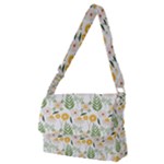 Flowers on a white background pattern                                                                Full Print Messenger Bag (M)