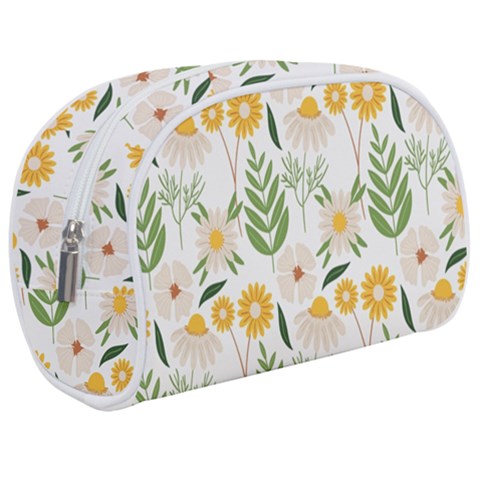 Flowers on a white background pattern                                                               Makeup Case (Medium) from ArtsNow.com