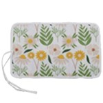 Flowers on a white background pattern                                                                Pen Storage Case (M)