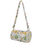 Flowers on a white background pattern                                                              Mini Cylinder Bag