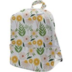 Flowers on a white background pattern                                                                Zip Up Backpack