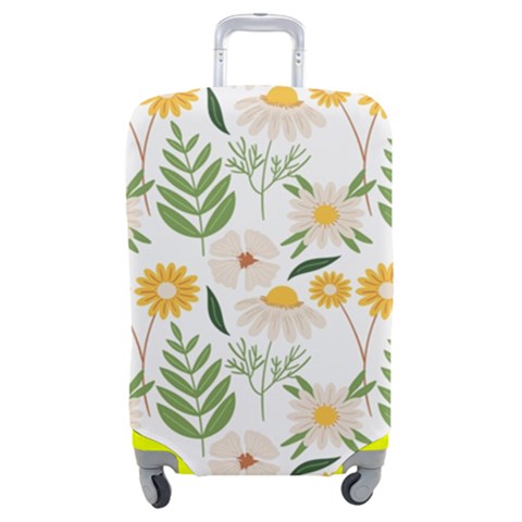 Flowers on a white background pattern                                                                Luggage Cover (Medium) from ArtsNow.com