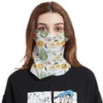 Flowers on a white background pattern                                                               Face Covering Bandana (Two Sides)