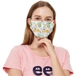 Flowers on a white background pattern                                                                Fitted Cloth Face Mask (Adult)