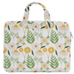 Flowers on a white background pattern                                                                MacBook Pro Double Pocket Laptop Bag