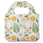 Flowers on a white background pattern                                          Premium Foldable Grocery Recycle Bag