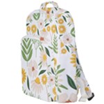 Flowers on a white background pattern                                                             Double Compartment Backpack