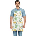 Flowers on a white background pattern                                                             Kitchen Apron