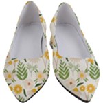 Flowers on a white background pattern                                                               Women s Block Heels