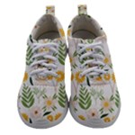 Flowers on a white background pattern                                                                 Women Athletic Shoes