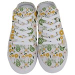 Flowers on a white background pattern                                                                  Women s Half Slippers