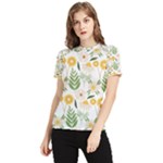 Flowers on a white background pattern                                                                    Men s Short Sleeve Rash Guard