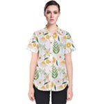 Flowers on a white background pattern                                                                    Women s Short Sleeve Shirt