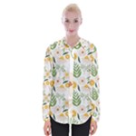 Flowers on a white background pattern                                                                    Women Long Sleeve Shirt