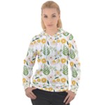 Flowers on a white background pattern                                                                 Women s Overhead Hoodie