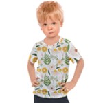 Flowers on a white background pattern                                                                  Kids  Sports Tee