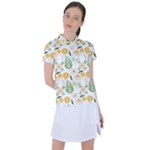 Flowers on a white background pattern                                                                   Women s Polo Tee