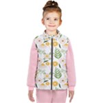 Flowers on a white background pattern                                                                   Kid s Puffer Vest