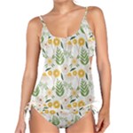 Flowers on a white background pattern                                                                   Tankini Set