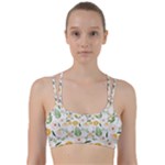 Flowers on a white background pattern                                                                       Line Them Up Sports Bra