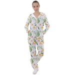 Flowers on a white background pattern                                                                  Women s Tracksuit