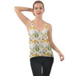 Flowers on a white background pattern                                                                  Chiffon Cami