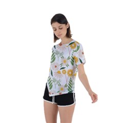 Asymmetrical Short Sleeve Sports T-Shirt 